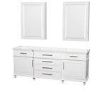 Berkeley 80 Inch Double Bathroom Vanity in White - 2