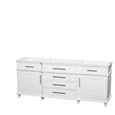 Berkeley 80 Inch Double Bathroom Vanity in White