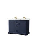 Avery 48 Inch Double Bathroom Vanity in Dark Blue - 4