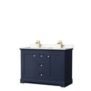 Avery 48 Inch Double Bathroom Vanity in Dark Blue - 13