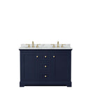 Avery 48 Inch Double Bathroom Vanity in Dark Blue - 24