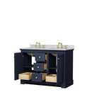 Avery 48 Inch Double Bathroom Vanity in Dark Blue - 23