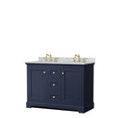 Avery 48 Inch Double Bathroom Vanity in Dark Blue - 22