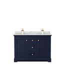 Avery 48 Inch Double Bathroom Vanity in Dark Blue - 33