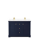 Avery 48 Inch Double Bathroom Vanity in Dark Blue - 41