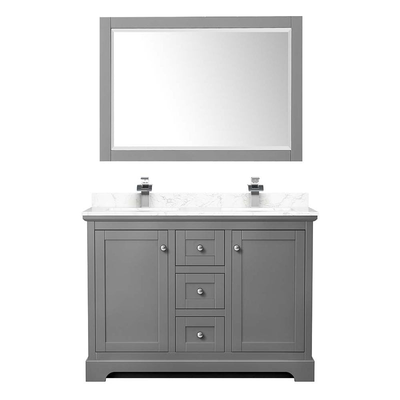 Avery 48 Inch Double Bathroom Vanity in Dark Gray - 9