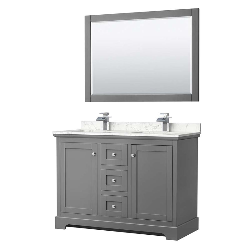 Avery 48 Inch Double Bathroom Vanity in Dark Gray - 8