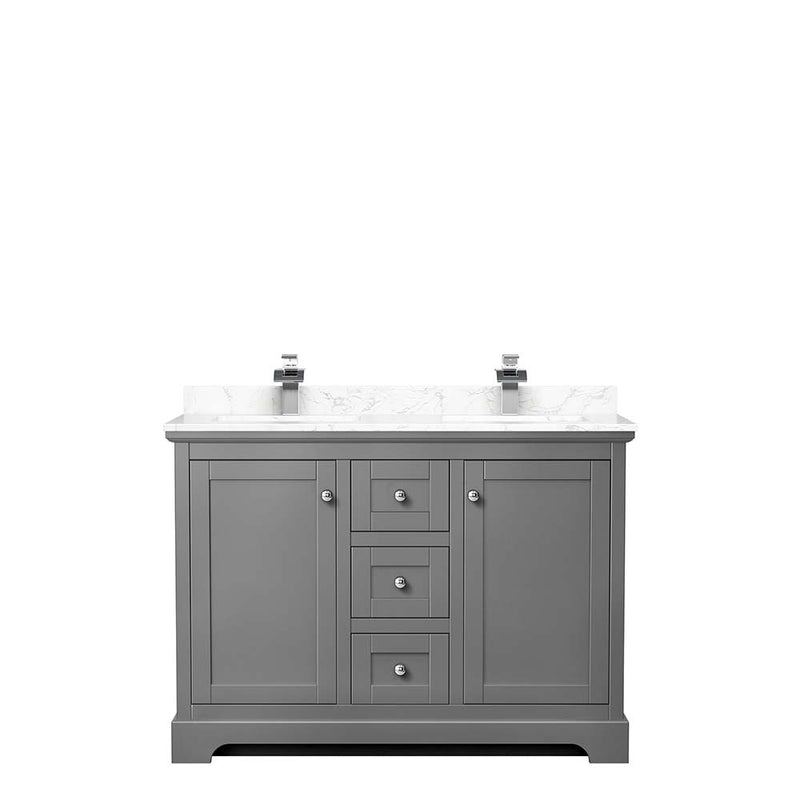 Avery 48 Inch Double Bathroom Vanity in Dark Gray - 5