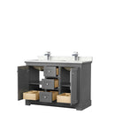 Avery 48 Inch Double Bathroom Vanity in Dark Gray - 6