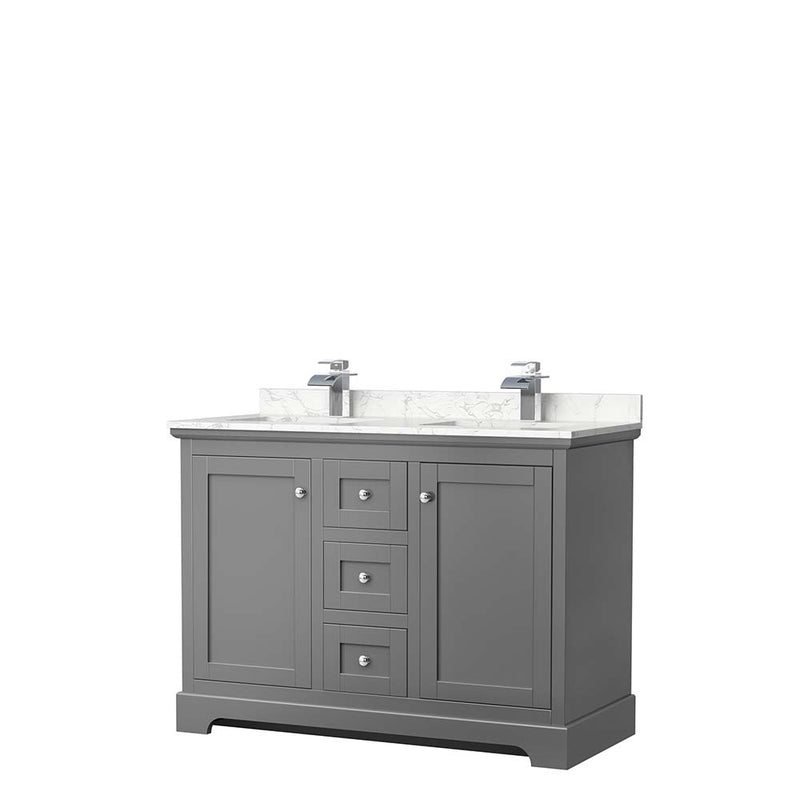 Avery 48 Inch Double Bathroom Vanity in Dark Gray - 4