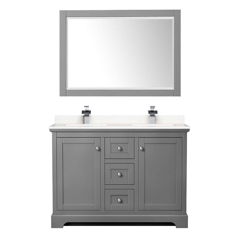 Avery 48 Inch Double Bathroom Vanity in Dark Gray - 18