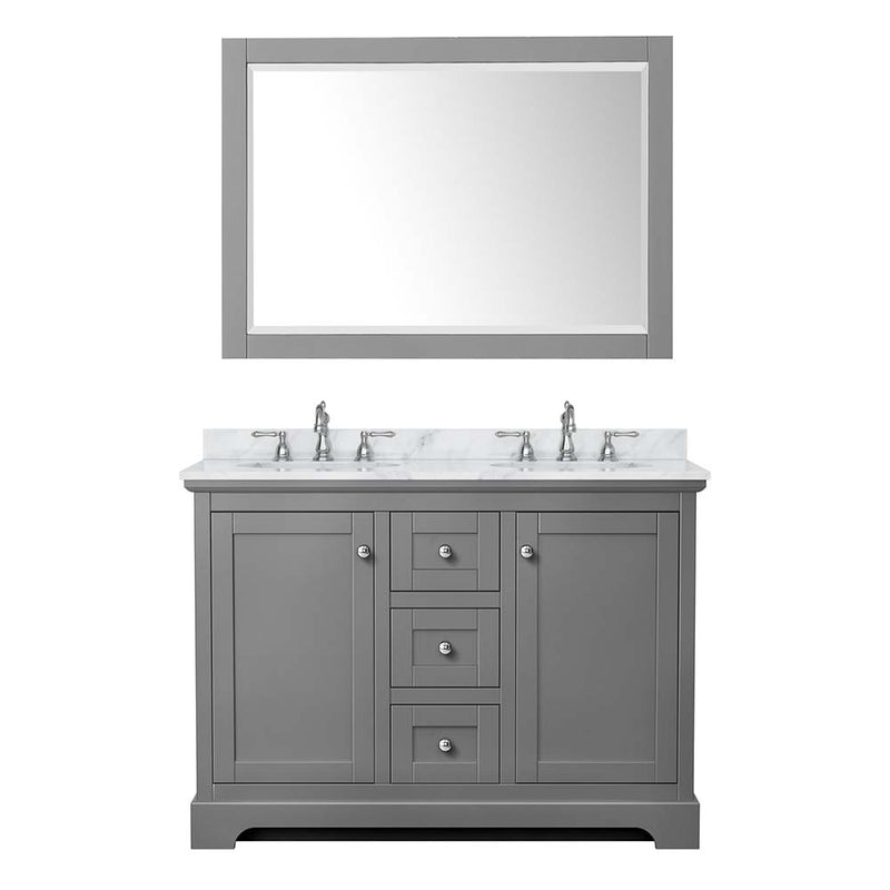 Avery 48 Inch Double Bathroom Vanity in Dark Gray - 28