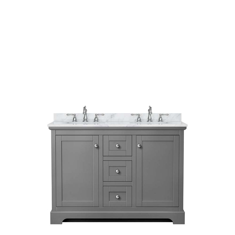 Avery 48 Inch Double Bathroom Vanity in Dark Gray - 24
