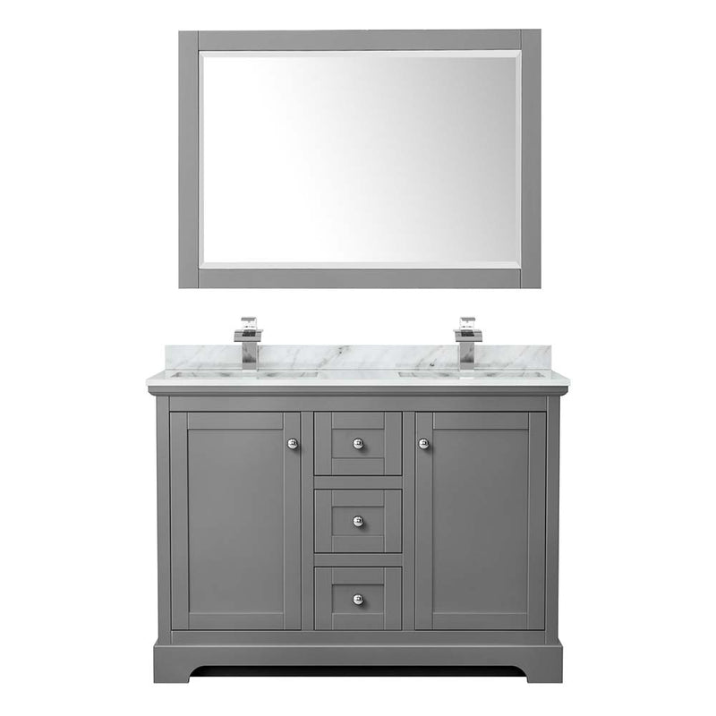 Avery 48 Inch Double Bathroom Vanity in Dark Gray - 37