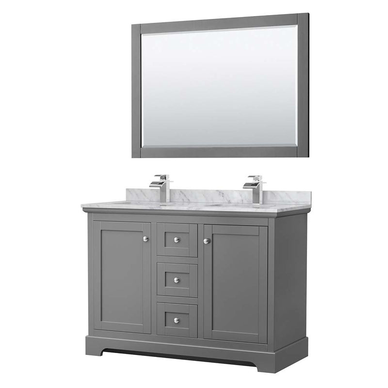 Avery 48 Inch Double Bathroom Vanity in Dark Gray - 35
