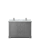 Avery 48 Inch Double Bathroom Vanity in Dark Gray - 33