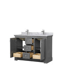 Avery 48 Inch Double Bathroom Vanity in Dark Gray - 32