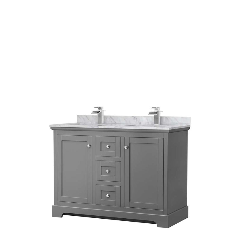 Avery 48 Inch Double Bathroom Vanity in Dark Gray - 31