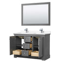 Avery 48 Inch Double Bathroom Vanity in Dark Gray - 46