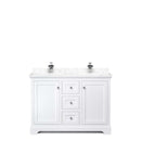 Avery 48 Inch Double Bathroom Vanity in White - Polished Chrome Trim - 5