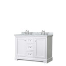 Avery 48 Inch Double Bathroom Vanity in White - Polished Chrome Trim - 22