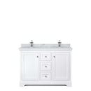 Avery 48 Inch Double Bathroom Vanity in White - Polished Chrome Trim - 33