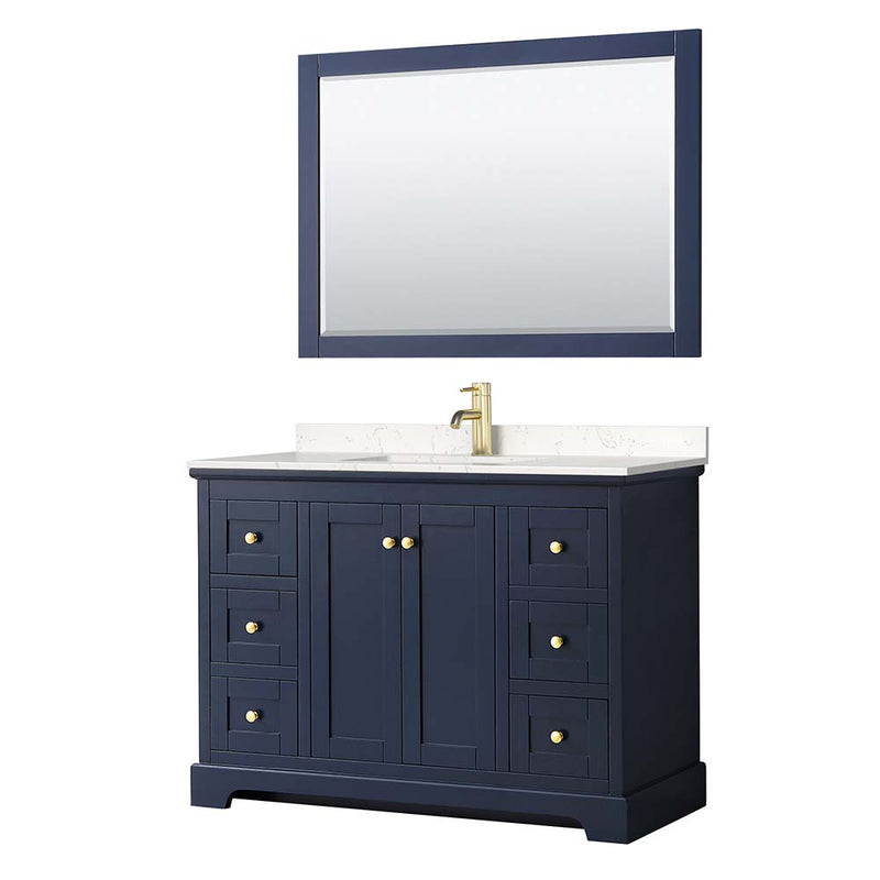 Avery 48 Inch Single Bathroom Vanity in Dark Blue - 8