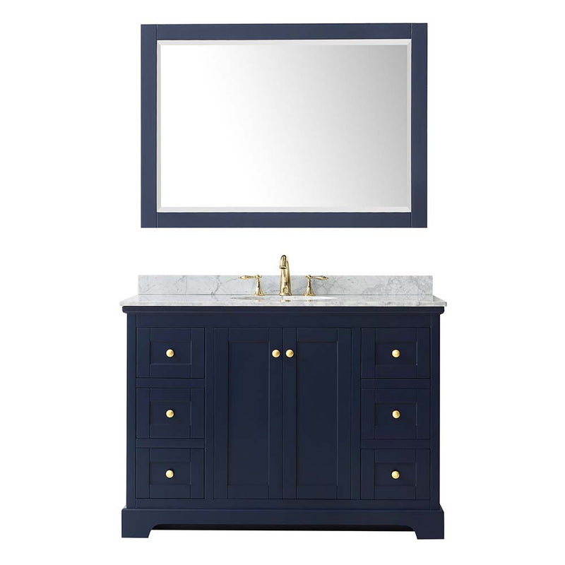 Avery 48 Inch Single Bathroom Vanity in Dark Blue - 18