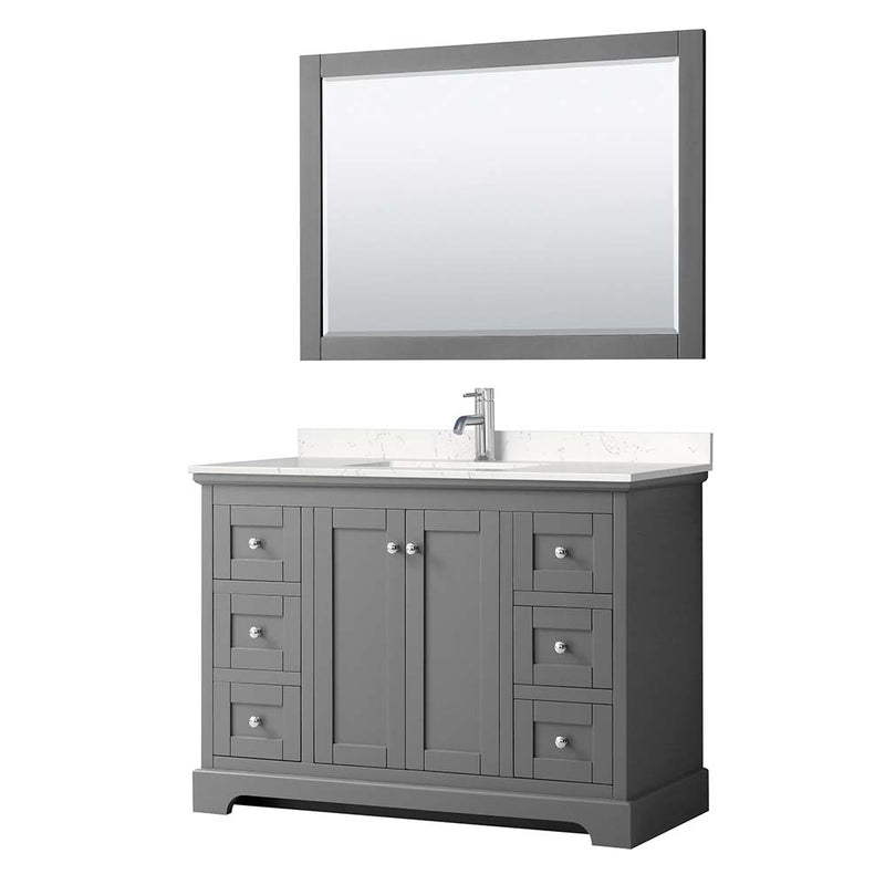 Avery 48 Inch Single Bathroom Vanity in Dark Gray - 8