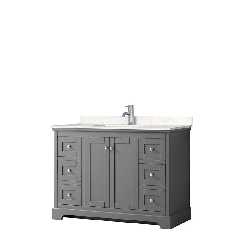 Avery 48 Inch Single Bathroom Vanity in Dark Gray - 4