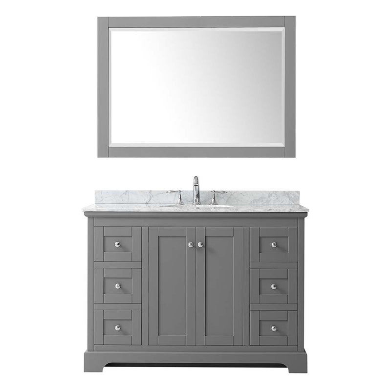 Avery 48 Inch Single Bathroom Vanity in Dark Gray - 18