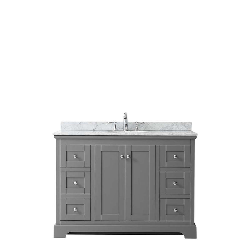 Avery 48 Inch Single Bathroom Vanity in Dark Gray - 15