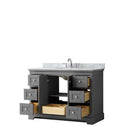 Avery 48 Inch Single Bathroom Vanity in Dark Gray - 14