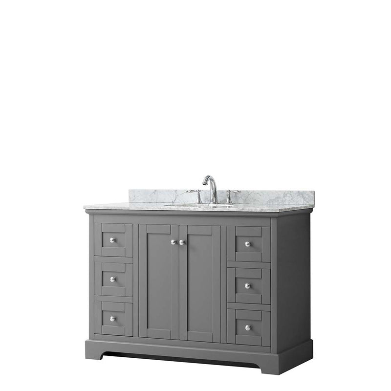 Avery 48 Inch Single Bathroom Vanity in Dark Gray - 13