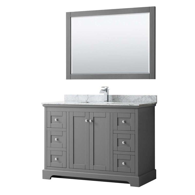 Avery 48 Inch Single Bathroom Vanity in Dark Gray - 23