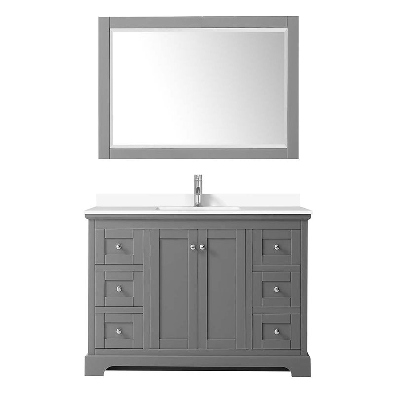 Avery 48 Inch Single Bathroom Vanity in Dark Gray - 32