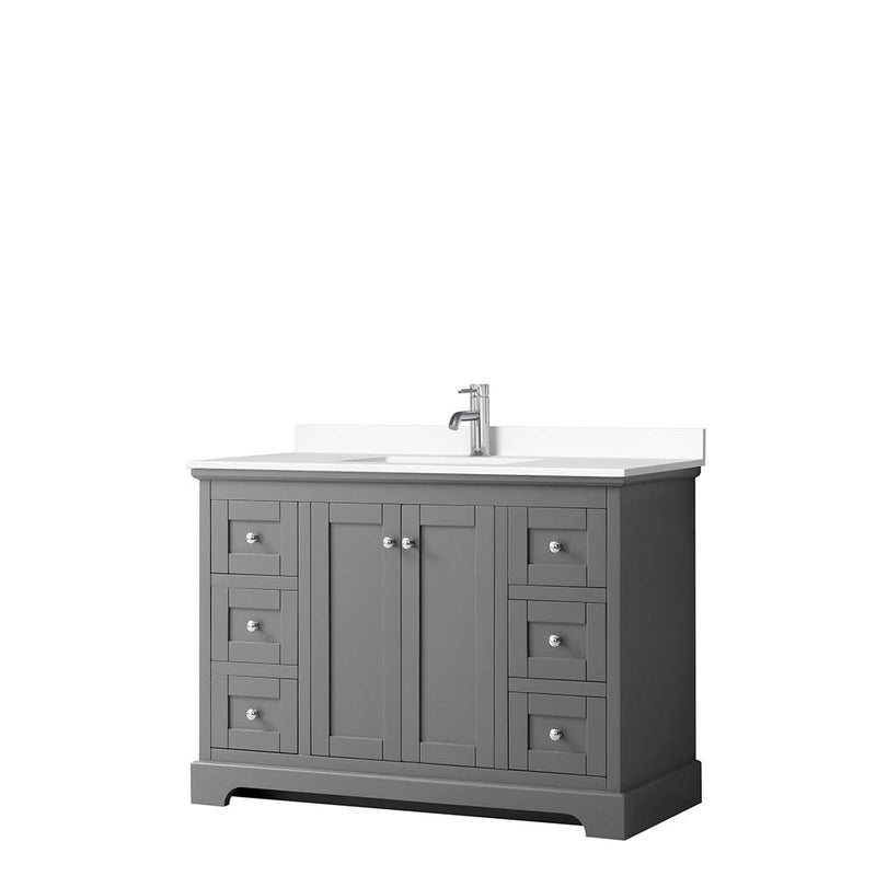 Avery 48 Inch Single Bathroom Vanity in Dark Gray - 27
