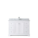 Avery 48 Inch Single Bathroom Vanity in White - Polished Chrome Trim - 22