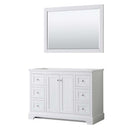 Avery 48 Inch Single Bathroom Vanity in White - Polished Chrome Trim - 2