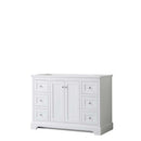 Avery 48 Inch Single Bathroom Vanity in White - Polished Chrome Trim