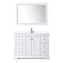 Avery 48 Inch Single Bathroom Vanity in White - Polished Chrome Trim - 32