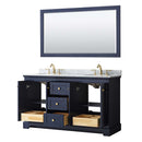 Avery 60 Inch Double Bathroom Vanity in Dark Blue - 17
