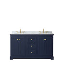 Avery 60 Inch Double Bathroom Vanity in Dark Blue - 15