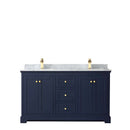 Avery 60 Inch Double Bathroom Vanity in Dark Blue - 22