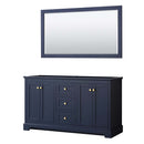 Avery 60 Inch Double Bathroom Vanity in Dark Blue - 2
