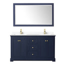 Avery 60 Inch Double Bathroom Vanity in Dark Blue - 32