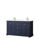Avery 60 Inch Double Bathroom Vanity in Dark Blue - 27