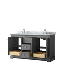 Avery 60 Inch Double Bathroom Vanity in Dark Gray - 14