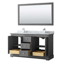 Avery 60 Inch Double Bathroom Vanity in Dark Gray - 24