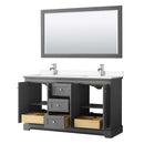 Avery 60 Inch Double Bathroom Vanity in Dark Gray - 33
